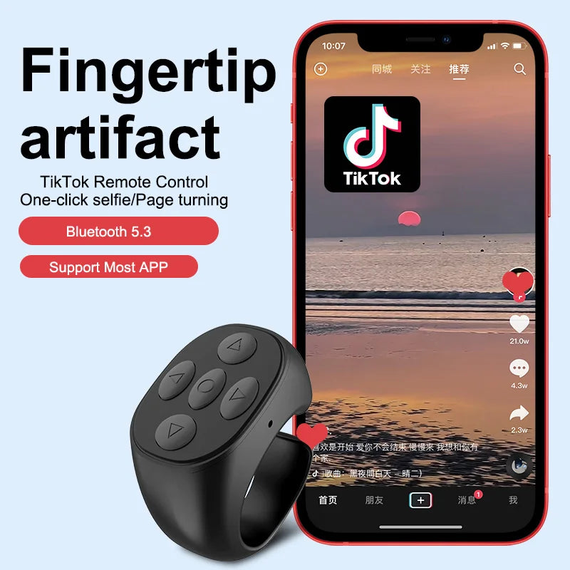 Bluetooth Tiktok Fernbedienung Ring Gadget Flipping