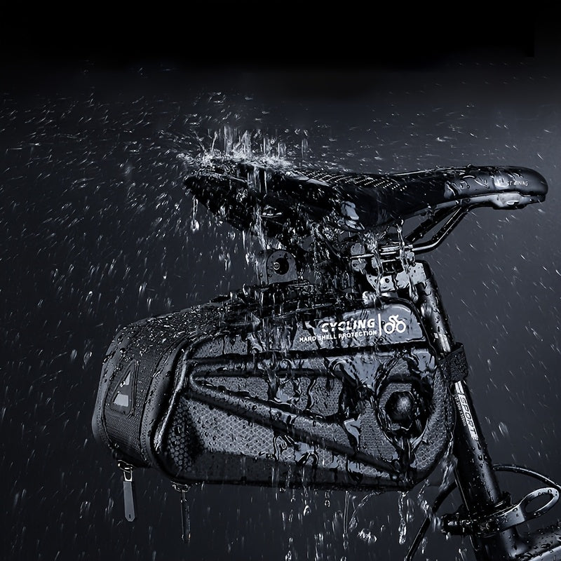 BIKING Fahrradhecktasche 2,6L - Wasserdichte Hartschale mit Reflektor streifen für Mountainbike & Rennrad