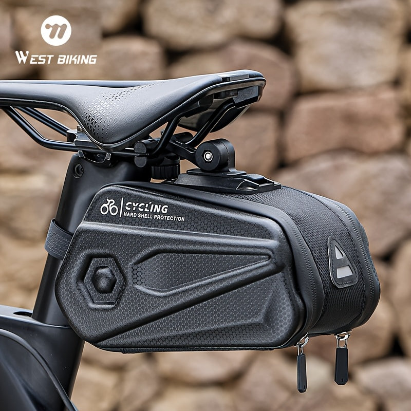BIKING Fahrradhecktasche 2,6L - Wasserdichte Hartschale mit Reflektor streifen für Mountainbike & Rennrad