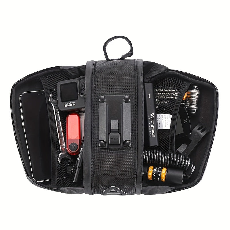 BIKING Fahrradhecktasche 2,6L - Wasserdichte Hartschale mit Reflektor streifen für Mountainbike & Rennrad