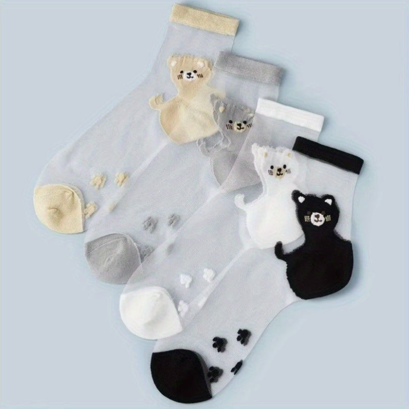 Niedliche Socken mit Cartoon-Katzen-Print