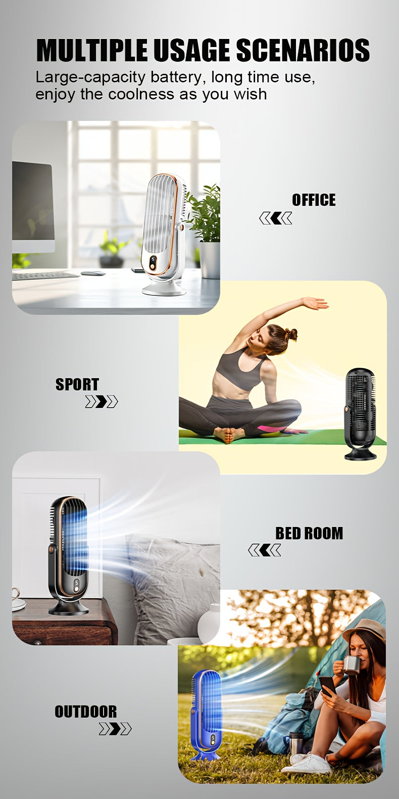 Tragbare Klimaanlage, Ventilator und Heizung