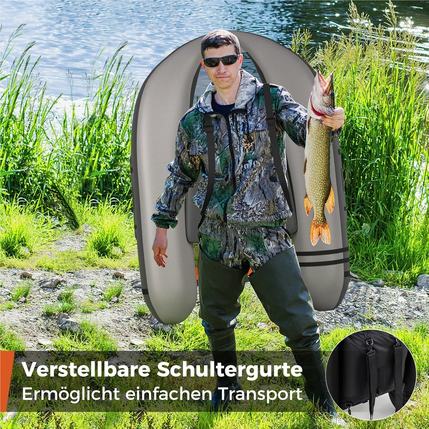 Fischerboot mit verstellbarer Rückenlehne