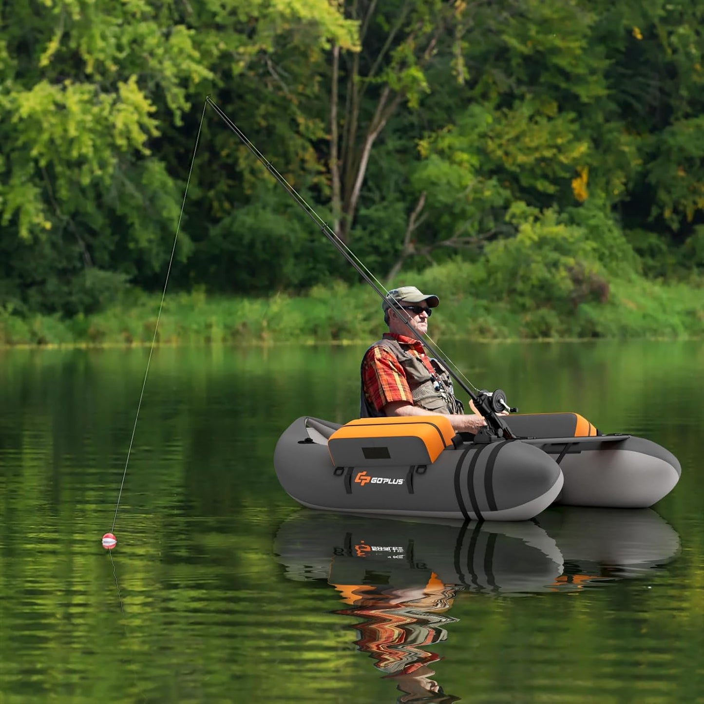 Fischerboot mit verstellbarer Rückenlehne