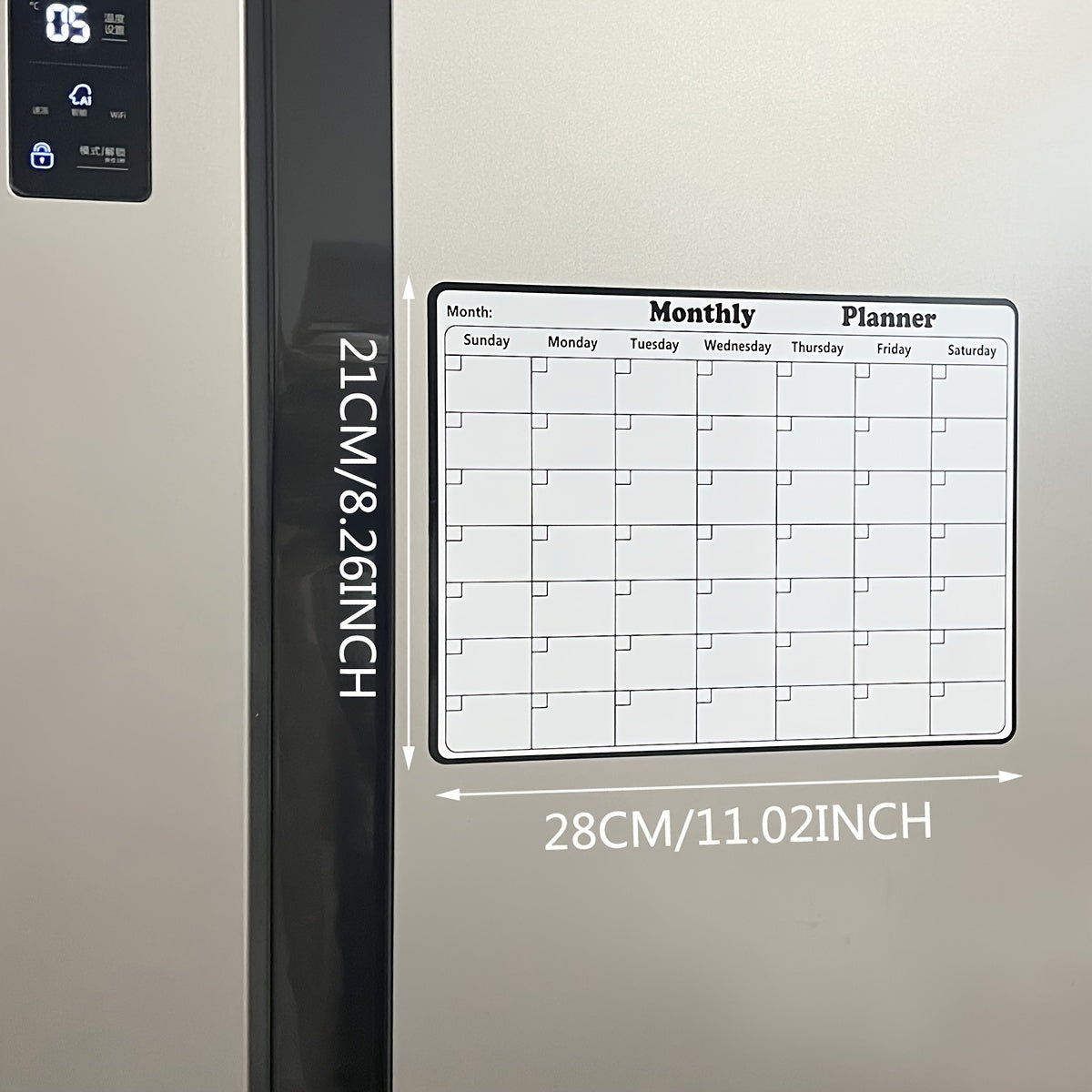Magnetischer, trocken abwischbarer Kühlschrankkalender aus Harz