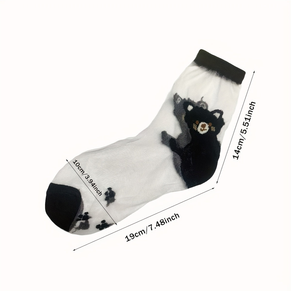 Niedliche Socken mit Cartoon-Katzen-Print
