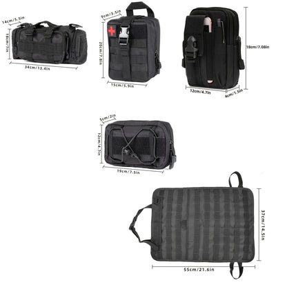 Taktischer Autositz-Organizer mit modularen Taschen