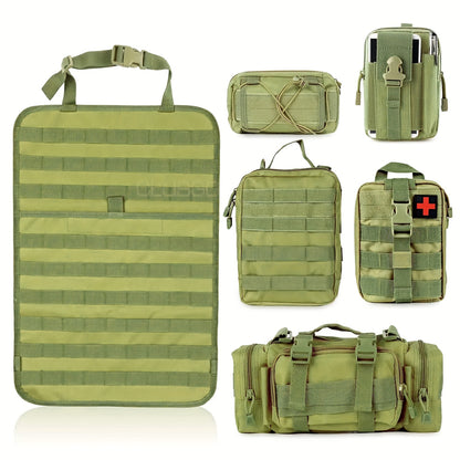Taktischer Autositz-Organizer mit modularen Taschen