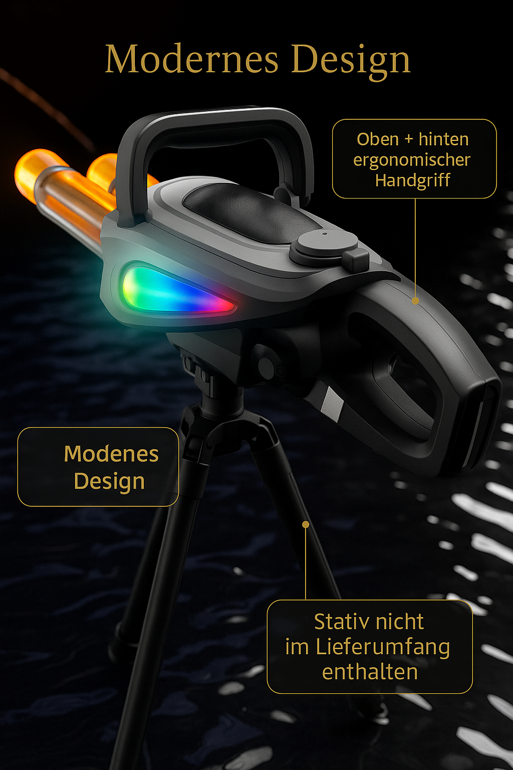 XXL Wasserkanone mit rotierendem Lauf