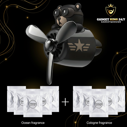 Bärenlufterfrischer Schwarz-Gold mit Logo