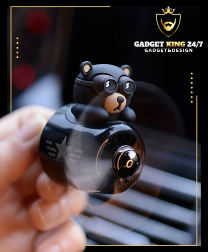 Bärenlufterfrischer Schwarz-Gold mit Logo