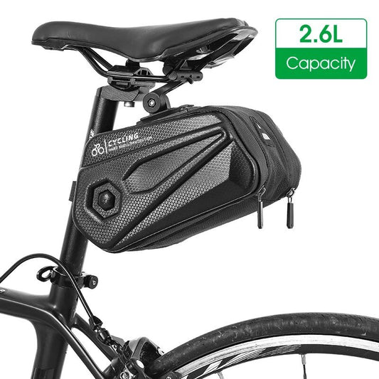 BIKING Fahrradhecktasche 2,6L - Wasserdichte Hartschale mit Reflektor streifen für Mountainbike & Rennrad