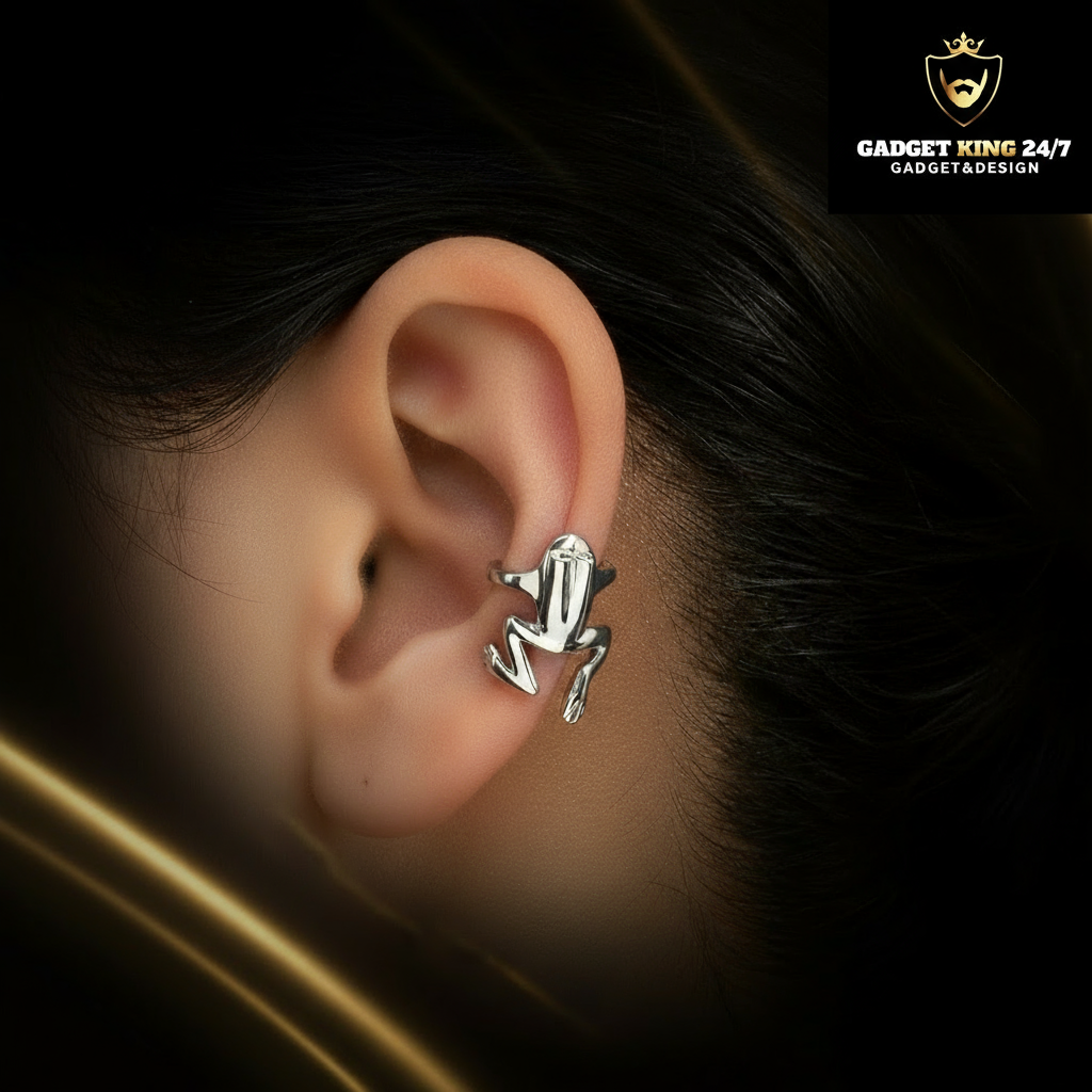 Froschohr-Ohrclips mit Logo