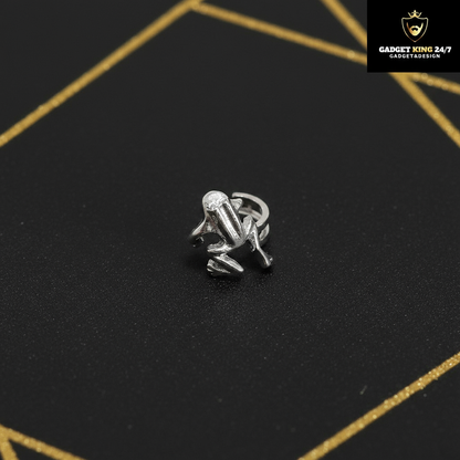 Froschohr-Ohrclips mit Logo