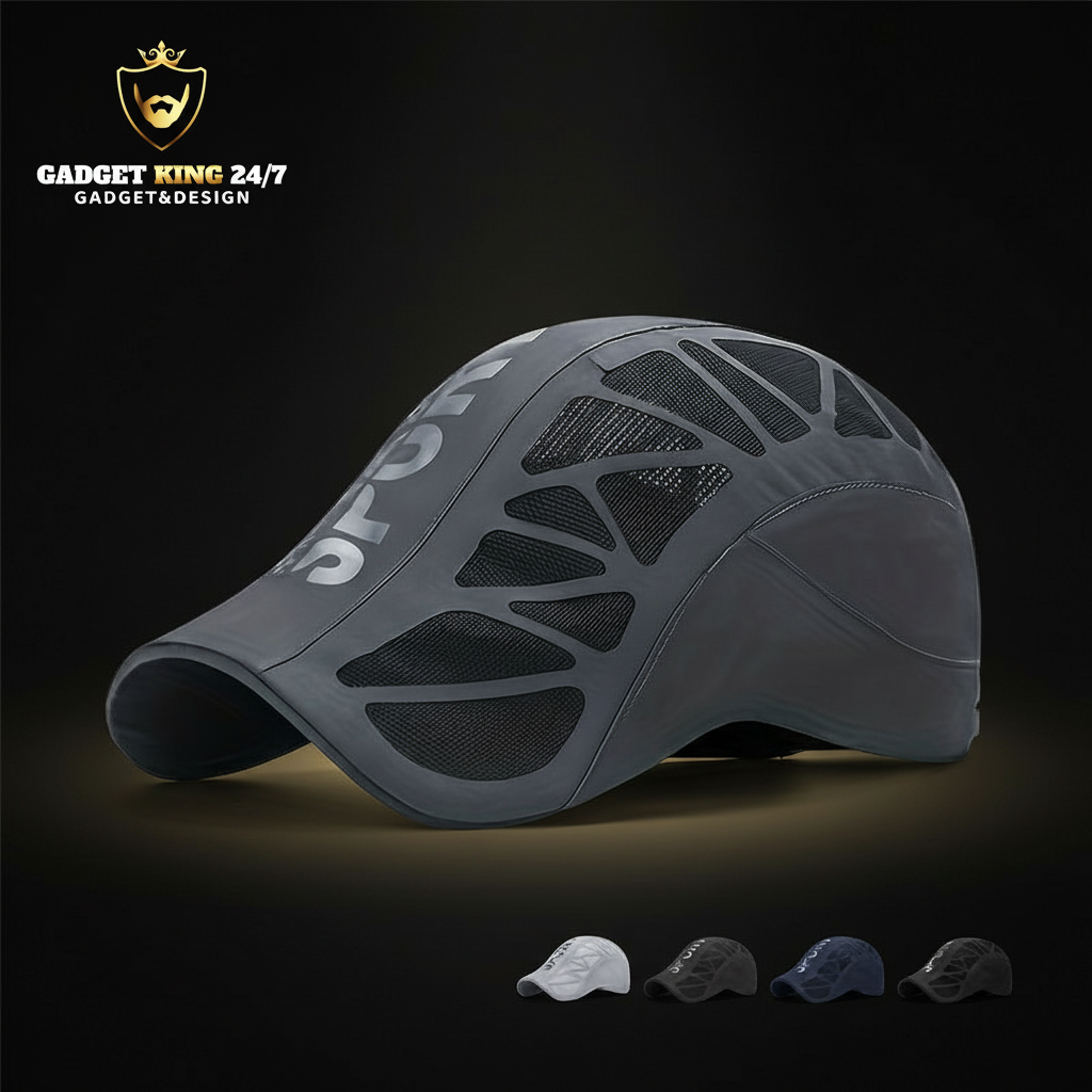 Graue Cap mit Farbvarianten Schwarz-Gold