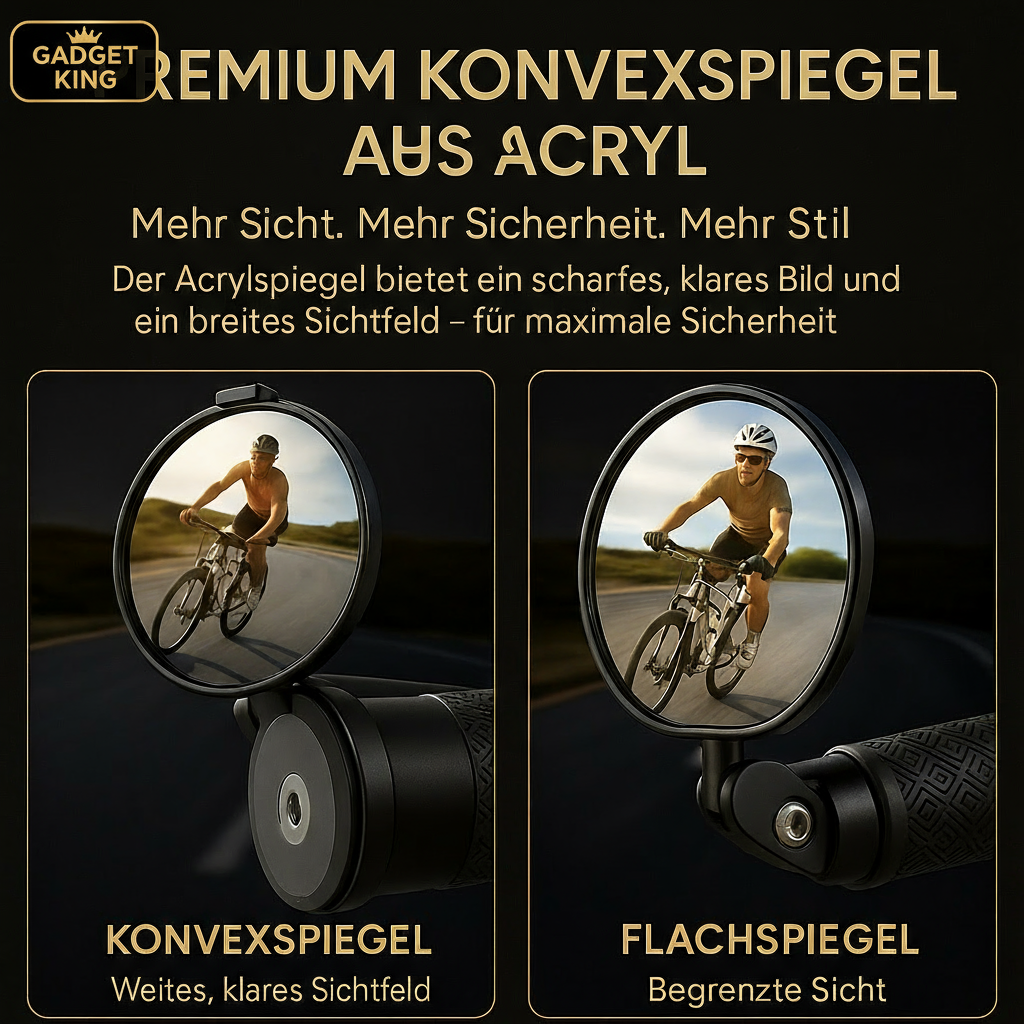 Premium Konvexspiegel Vergleich mit kleinerem Logo