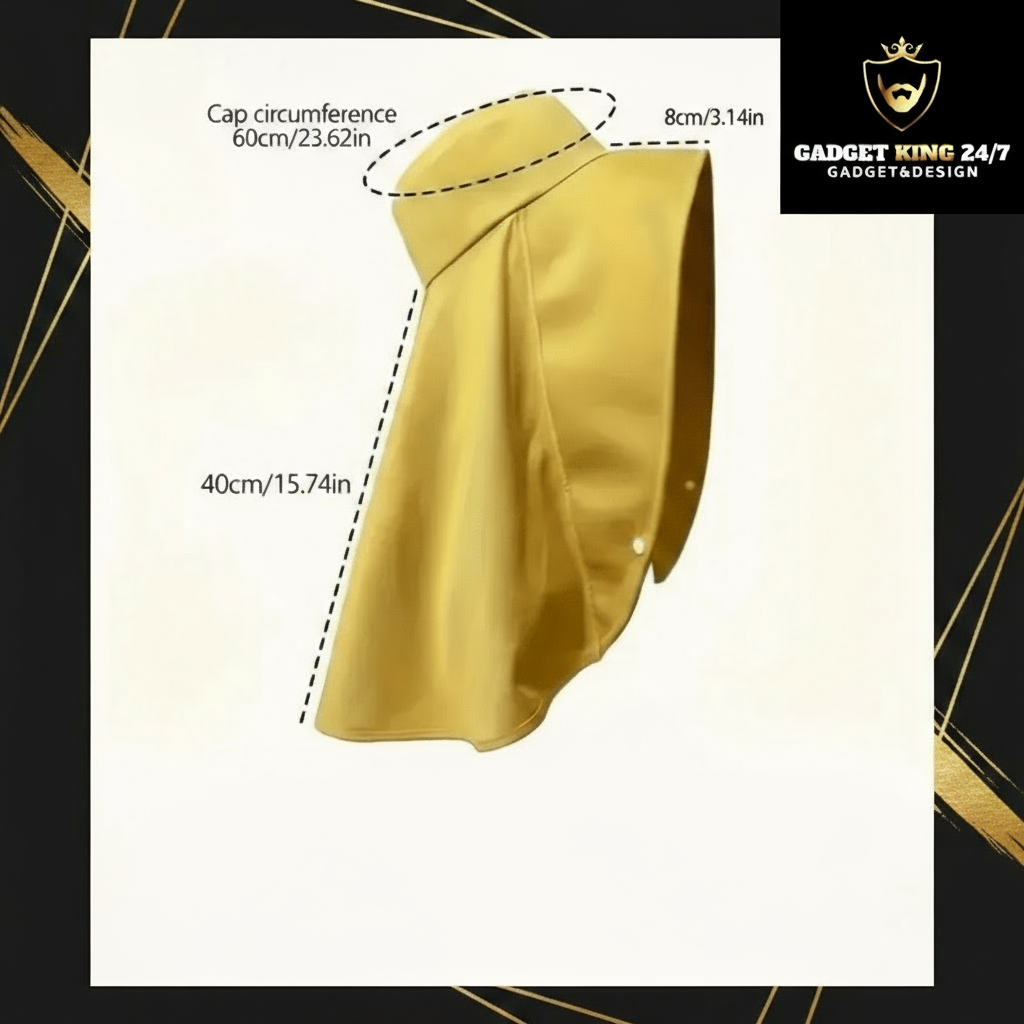 Sonnenhut mit Maßen und Logo